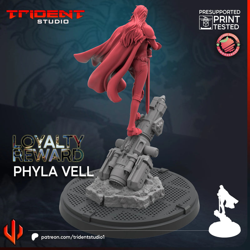 Phyla Vell Marvel MCP-compatible 40mm resin proxy miniature by Trident Miniatures - product image 4