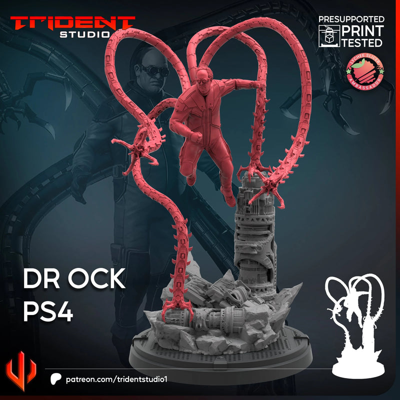 Doctor Octopus PS4 Marvel MCP-compatible 40mm resin proxy miniature by Trident Miniatures - product image 4
