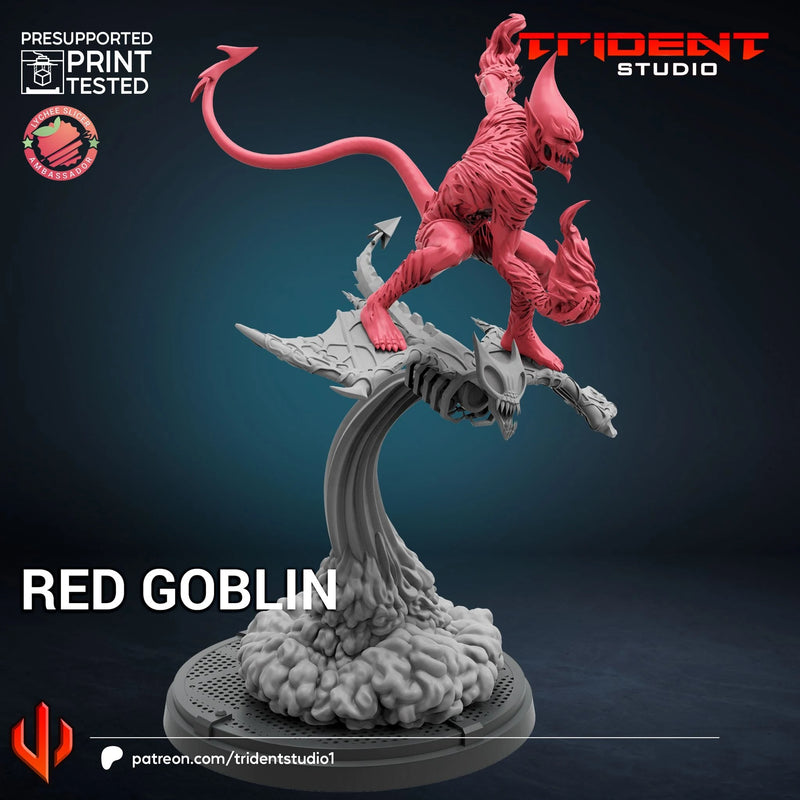 Red Goblin Marvel MCP-compatible 40mm resin proxy miniature by Trident Miniatures - product image 4