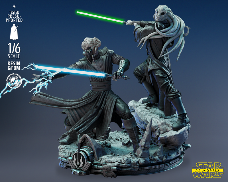 Plo Koon and Kit Fisto DIORAMA BASE