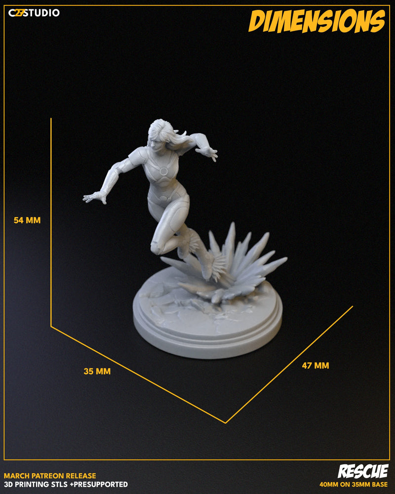 Rescue Marvel MCP-compatible resin miniature by C27 Studios - product image 4