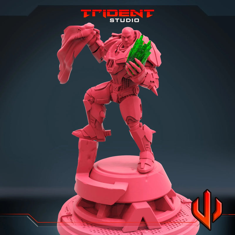 Lex Luthor DC Comics MCP-compatible 40mm resin proxy miniature by Trident Miniatures - product image 4
