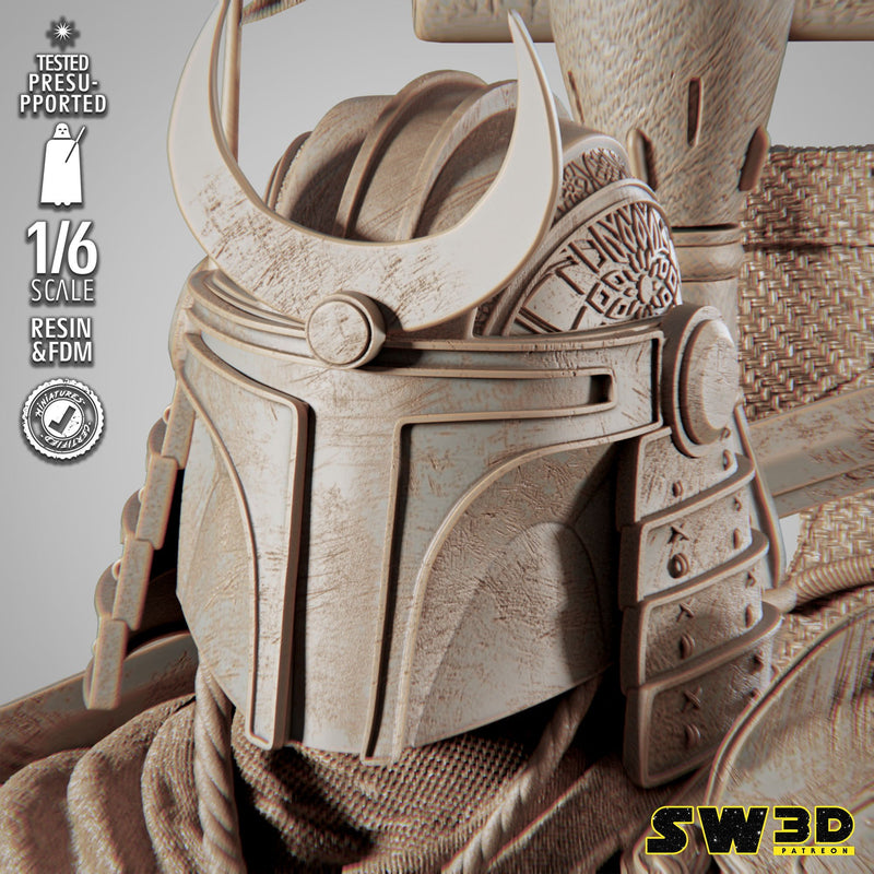 Boba Fett Samurai Sculpture