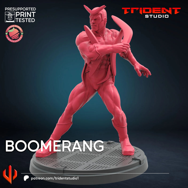 Boomerang Marvel MCP-compatible 40mm resin proxy miniature by Trident Miniatures - product image 4