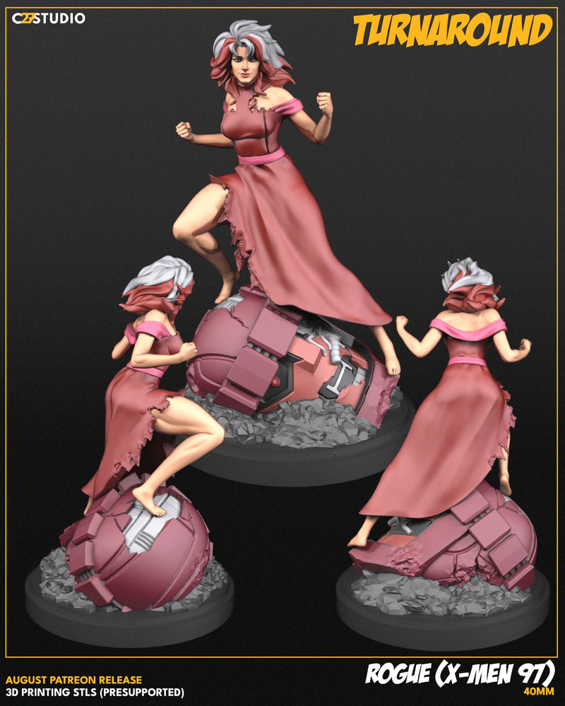 Rogue '97 (2 Costumes) Marvel MCP-compatible resin miniature by C27 Studios - product image 4