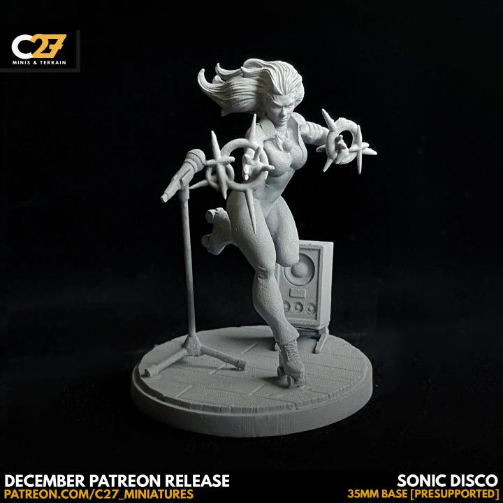 Dazzler (Dec 2021 Sculpt) Marvel MCP-compatible resin miniature by C27 Studios - product image 4