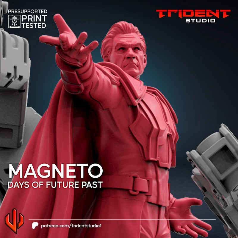 Magneto X-Men Days Of Future Past Marvel MCP-compatible 40mm resin proxy miniature by Trident Miniatures - product image 4