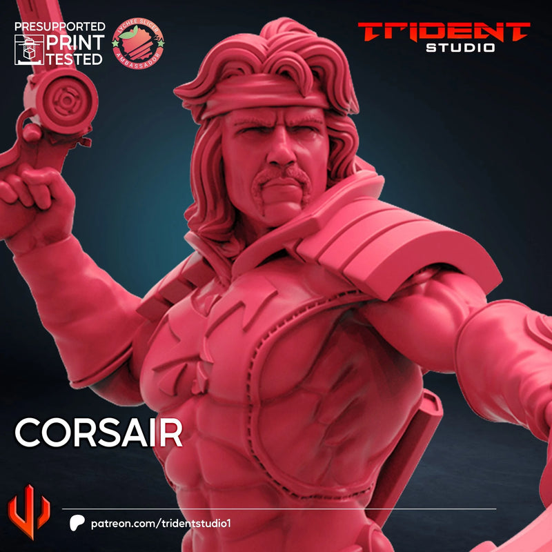 Corsair Marvel MCP-compatible 40mm resin proxy miniature by Trident Miniatures - product image 4