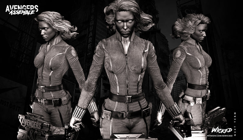 Black Widow Bust resin bust kit view 4