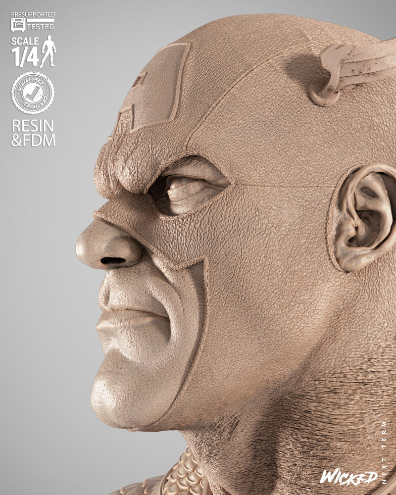 Captain America Portrait Bust resin bust kit view 4