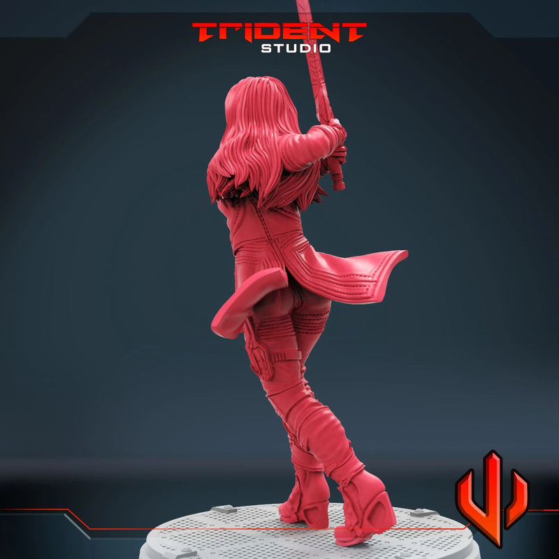 Gamora - Sculpt B Marvel MCP-compatible 40mm resin proxy miniature by Trident Miniatures - product image 4