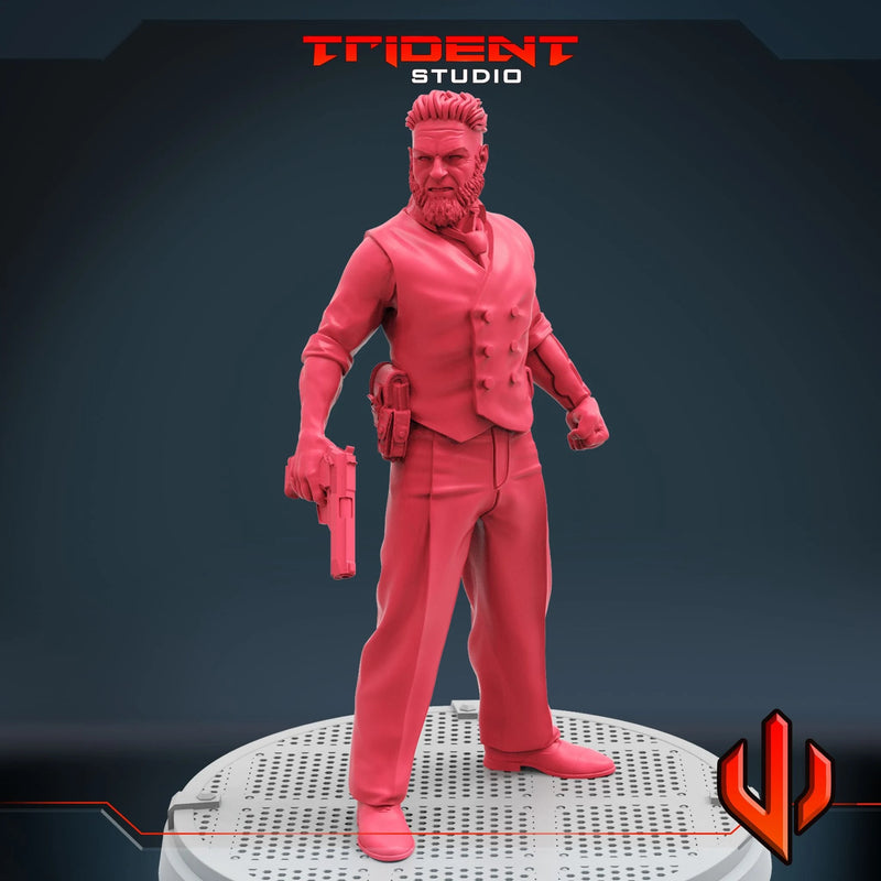 Ulysses Klaue - Sculpt B Marvel MCP-compatible 40mm resin proxy miniature by Trident Miniatures - product image 4