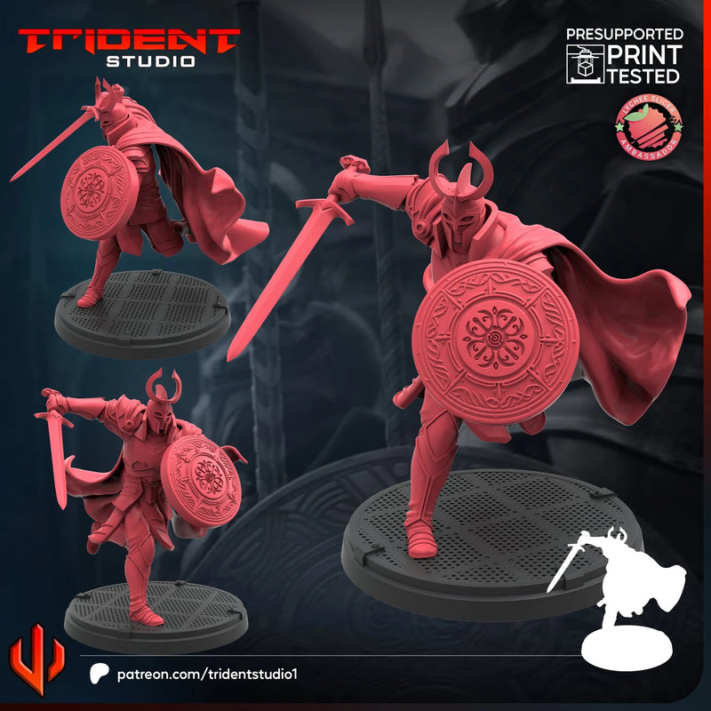 Asgardian SWORD Knight Marvel MCP-compatible 40mm resin proxy miniature by Trident Miniatures - product image 4
