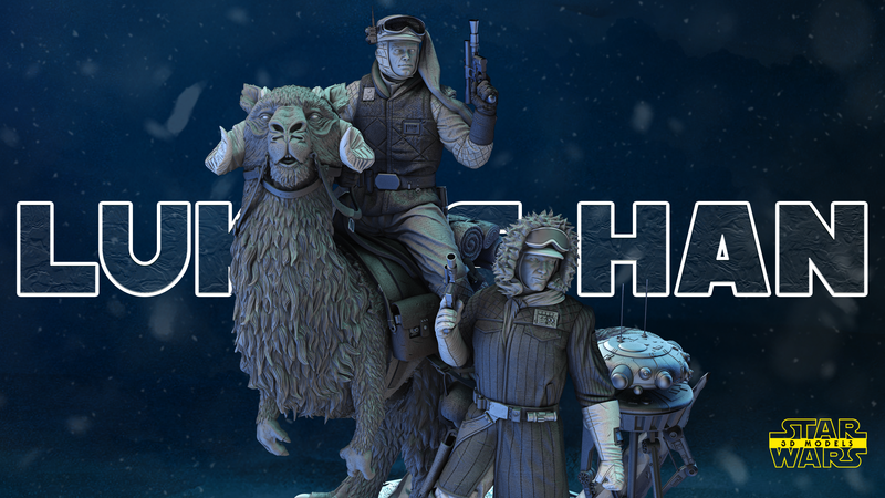 Luke and Han Solo DIORAMA BASE