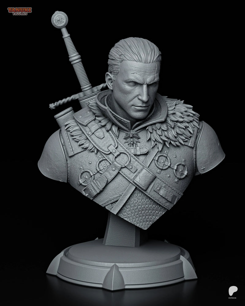 Geralt Resin Statue & Bust - Bust view 5