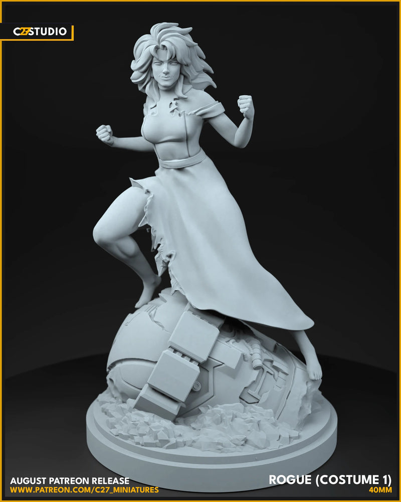 Rogue '97 (2 Costumes) Marvel MCP-compatible resin miniature by C27 Studios - product image 5
