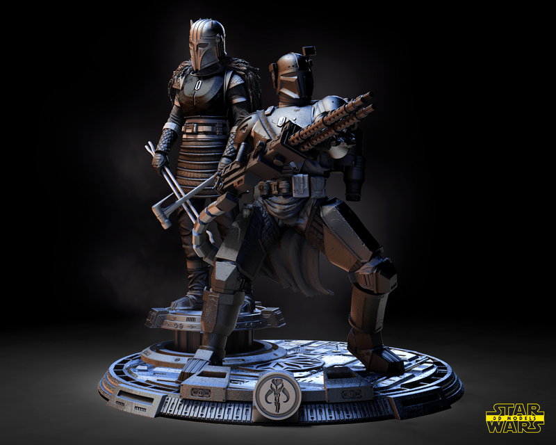 The Armorer and Paz Viszla Diorama