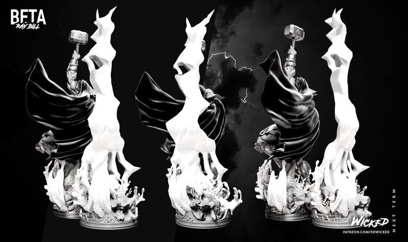 Beta Ray Bill Sculpture resin statue kit view 5