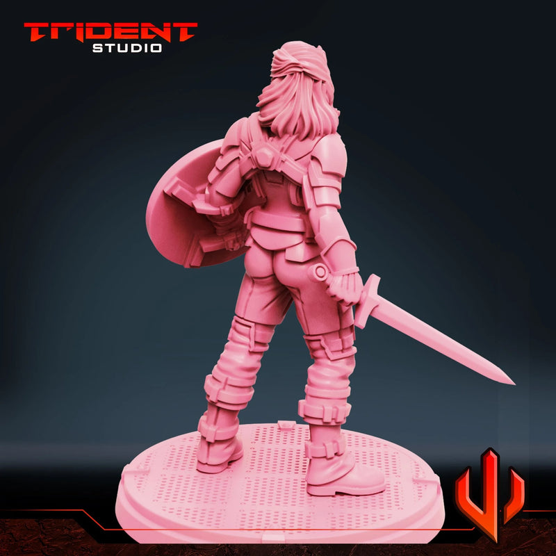 Captain Carter - Sculpt A Marvel MCP-compatible 40mm resin proxy miniature by Trident Miniatures - product image 5
