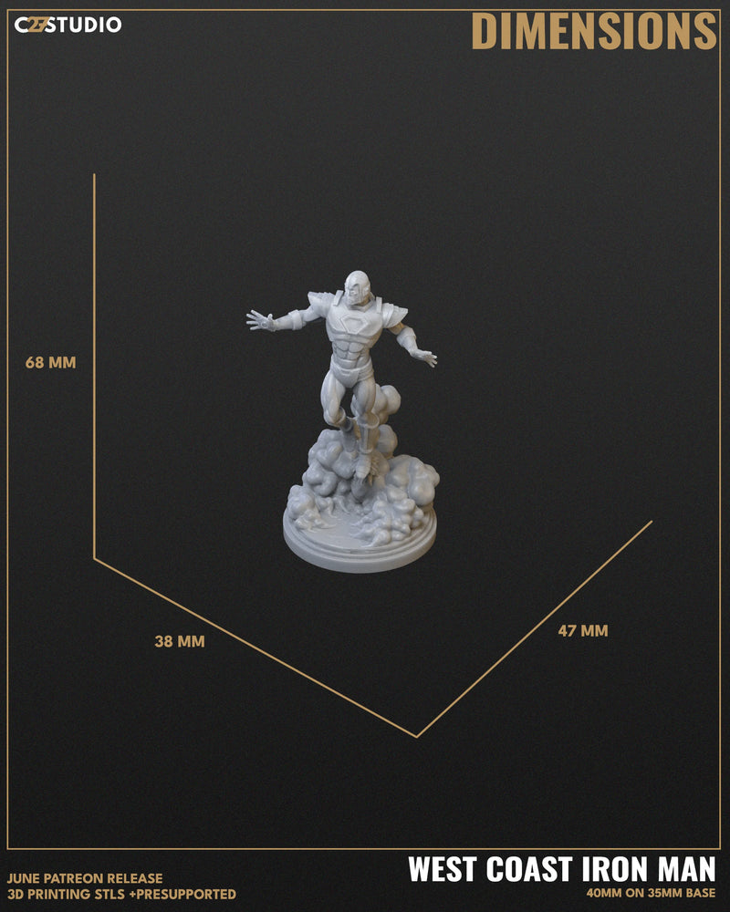 Iron Man (West Coast) Marvel MCP-compatible resin miniature by C27 Studios - product image 5