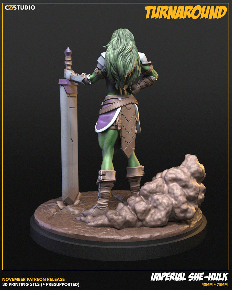 She Hulk (Imperial) Marvel MCP-compatible resin miniature by C27 Studios - product image 5