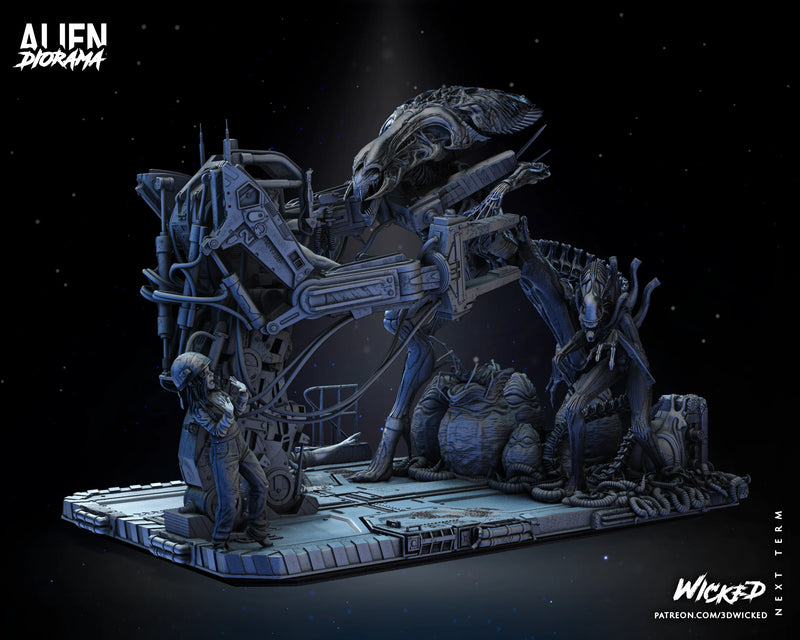 Aliens DIORAMA COMPLETE resin diorama kit view 5