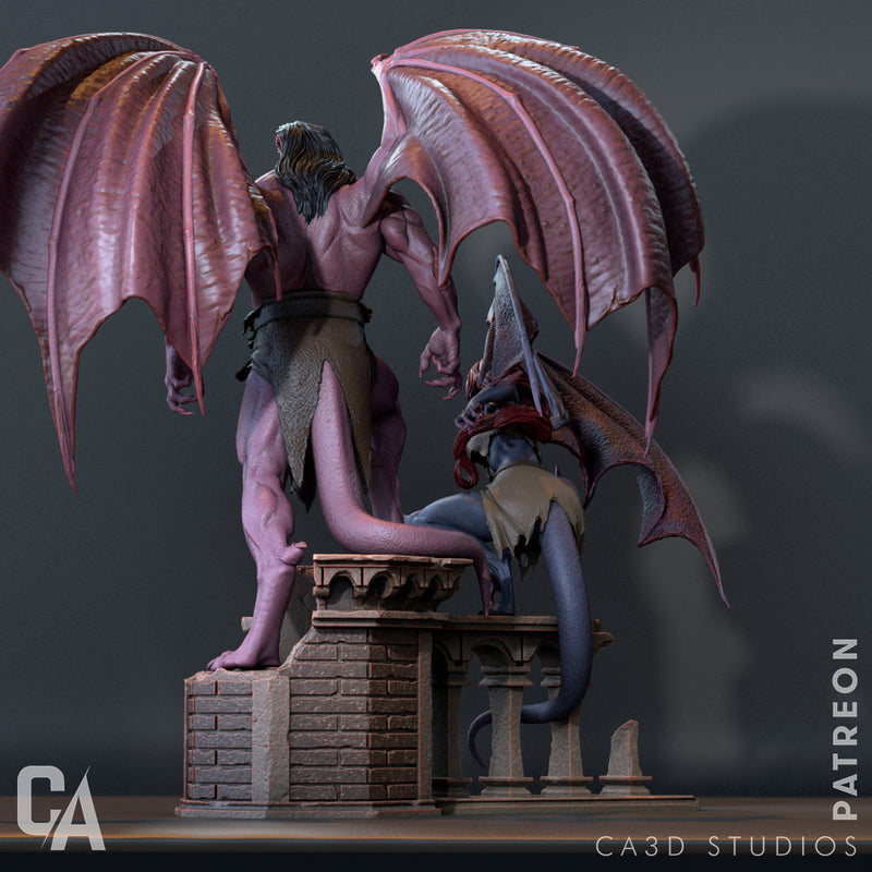 Demona And Goliath Statue - 1/9 Scale