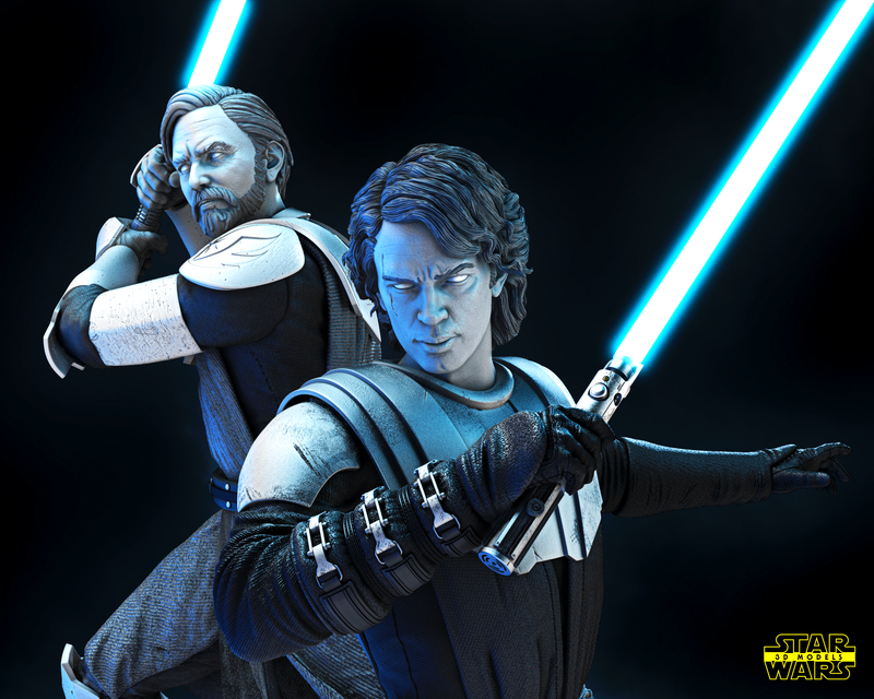 The Anakin and Obi Wan Diorama