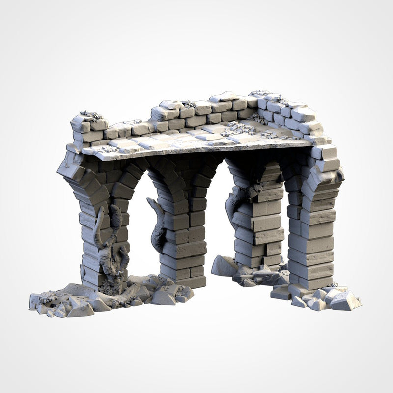 Abandoned City Ruins 3D printed terrain view 5