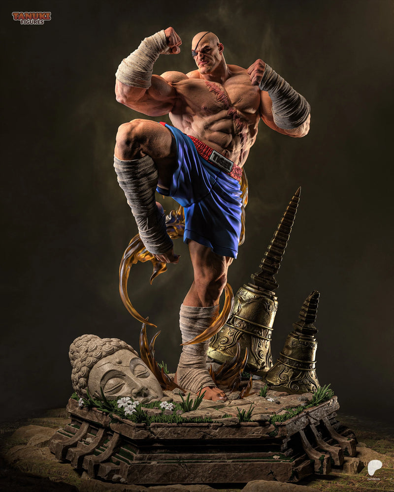Sagat Resin Statue & Bust - Full Size view 5