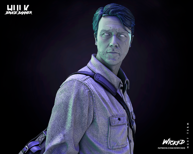 Bruce Banner Bust resin bust kit view 5