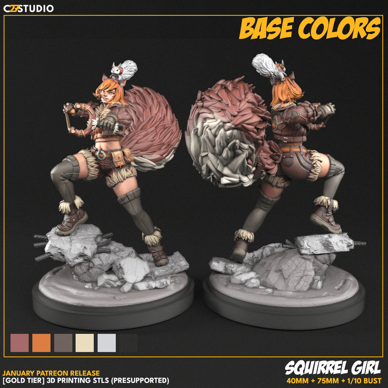 Squirrel Girl (Jan 2025 Sculpt) Marvel MCP-compatible resin miniature by C27 Studios - product image 5