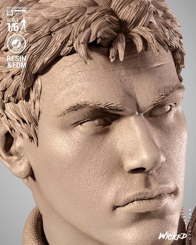 Chris Resident Evil Portrait Bust resin bust kit view 5