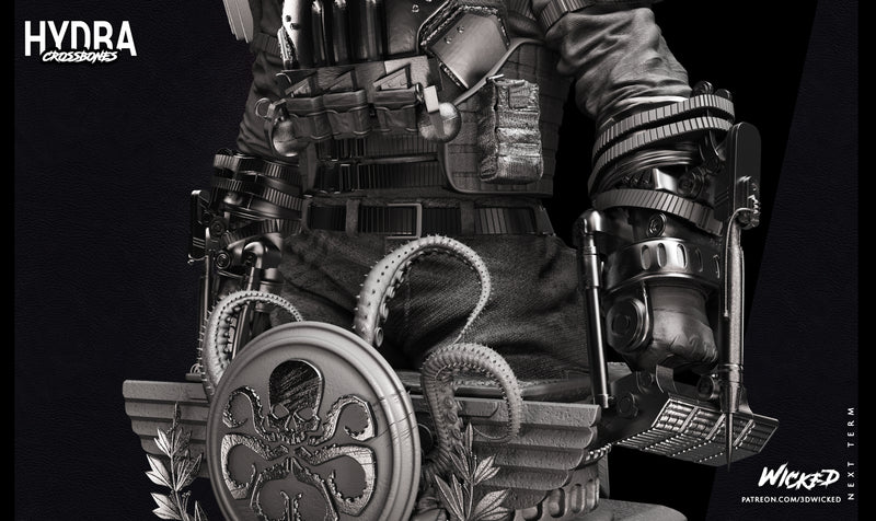 Crossbones Bust resin bust kit view 5