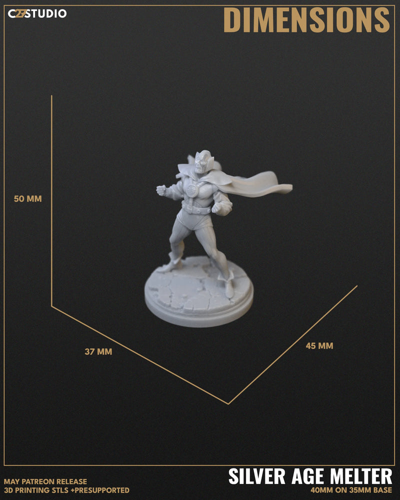 Melter (Silver Age) Marvel MCP-compatible resin miniature by C27 Studios - product image 5