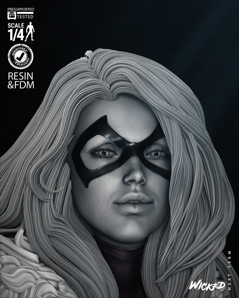 Black Cat Bust resin bust kit view 5
