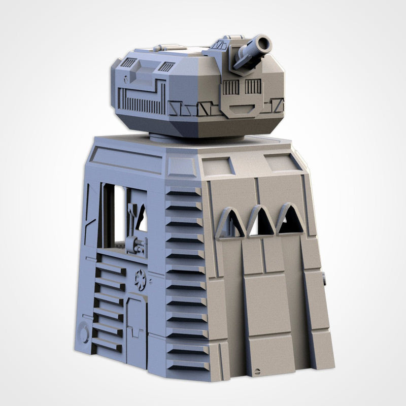Modular Defense Turrets 3D printed terrain view 5