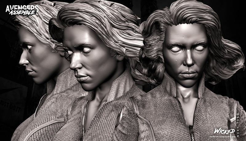 Black Widow Bust resin bust kit view 5