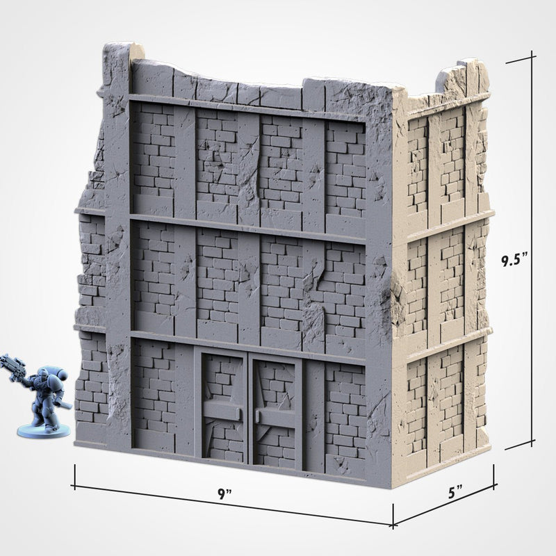 City Ruins WTC Set 01 3D printed terrain view 5