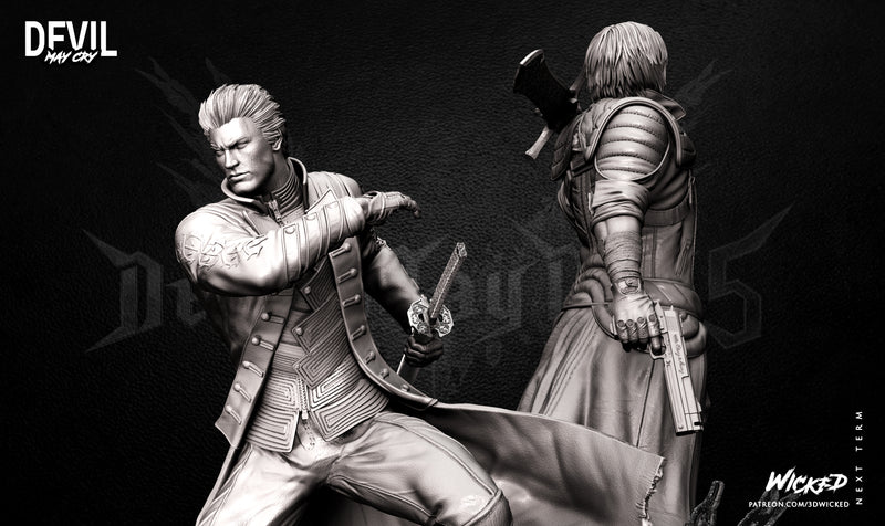 Dante and Vergil Diorama Sculpture resin diorama kit view 5