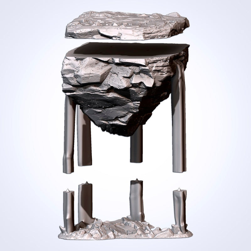 Floating Rocks 3D printed terrain view 5