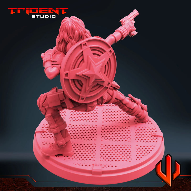 Black Widow Multiverse - Sculpt C Marvel MCP-compatible 40mm resin proxy miniature by Trident Miniatures - product image 5