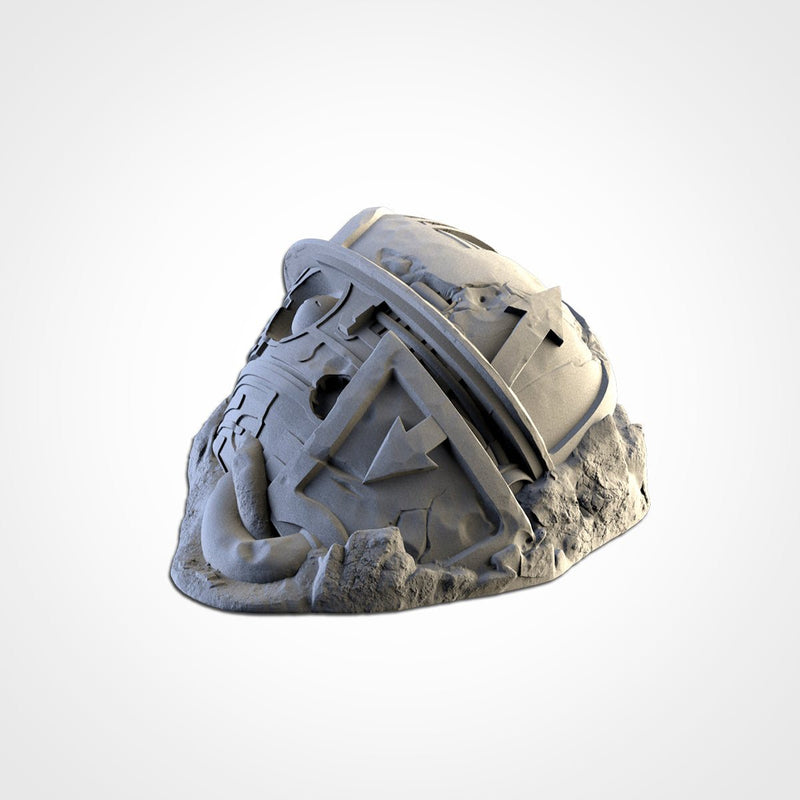 Destroyed Titan 3D printed terrain view 5
