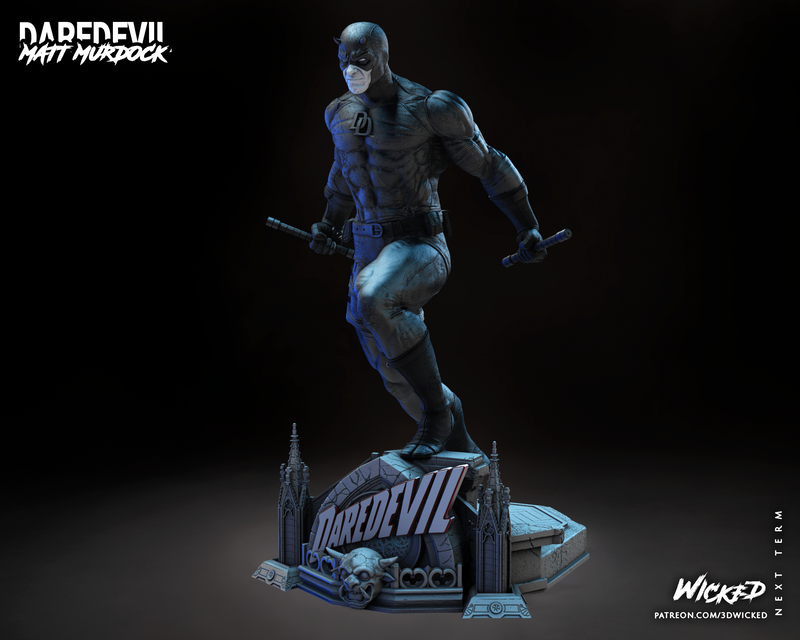Daredevil Sculpture resin statue kit view 5