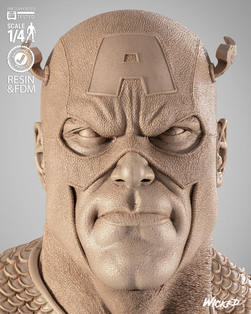 Captain America Portrait Bust resin bust kit view 5
