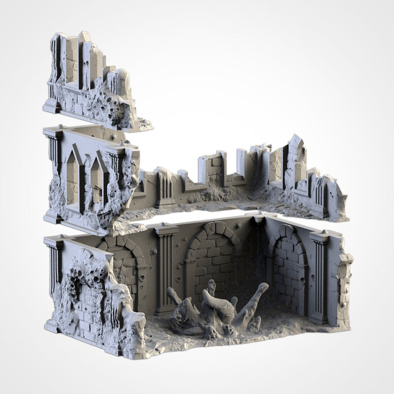 Infected Ruins 3D printed terrain view 5