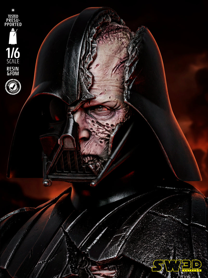 SW3D January 2026 Term Darth Vader Battle Damage Sculpture