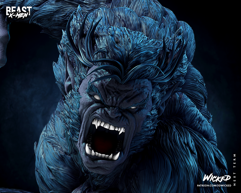 Beast Sculpture resin statue kit view 5