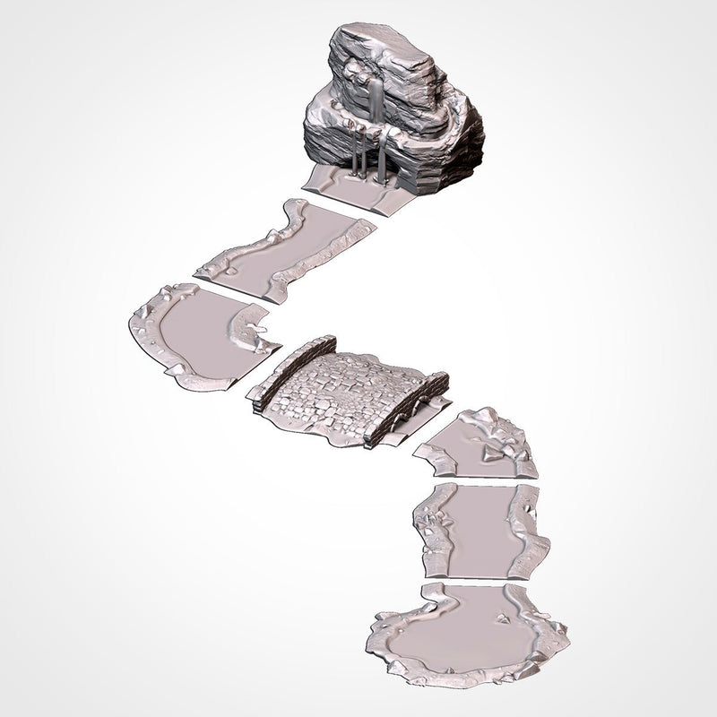 Classic Modular River 3D printed terrain view 5