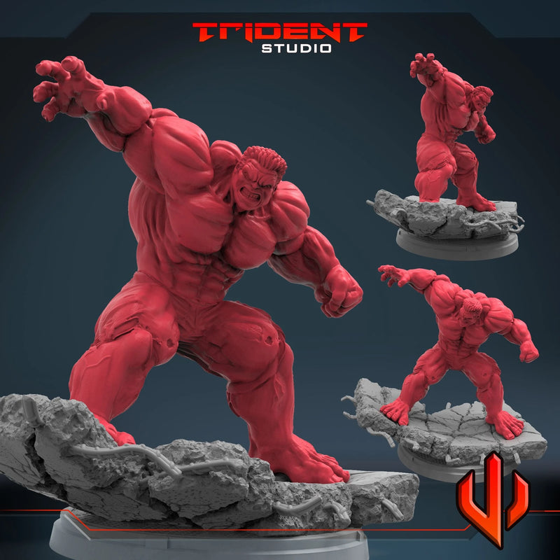 Hulk Vs Juggernaut Marvel MCP-compatible 40mm resin proxy miniature by Trident Miniatures - product image 5